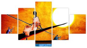 Obraz z okresu starożytnego malarstwa (125x70 cm)