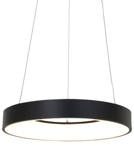 Designerska lampa wisząca czarna z wbudowanym ściemnianym LED - RingledeDesignerski Oswietlenie wewnetrzne