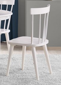 Białe drewniane krzesło Barkley