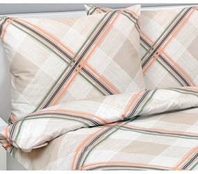 Bellatex Satynowa pościel Kostka beżowa, 140 x 220cm, 70 x 90 cm, 140 x 220 cm, 70 x 90 cm