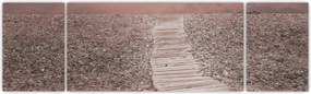 Obraz - Plaża żwirowa (170x50 cm)
