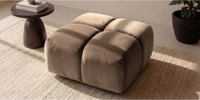 Pufa, podnóżek, tkanina welurowa Bluvel, Latte, Averro