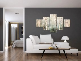 Obraz - Rysowanie wzoru lasu (125x70 cm)