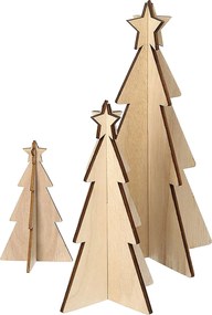 Dekoracja Rustic Trees 3 szt. oak