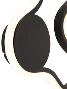 Nowoczesna lampa ścienna czarna w komplecie z LED - Plomp Nowoczesny Oswietlenie wewnetrzne