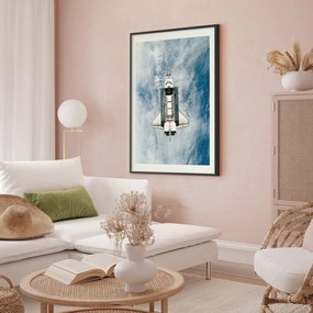 Plakat Wahadłowiec kosmiczny 21x30 cm z ramą czarną z marginesem ARTGEIST B