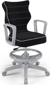 Młodzieżowe krzesło biurkowe Norm Grey rozmiar 6 (159-188 cm) z podnóżkiem