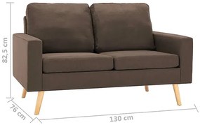 2-osobowa brązowa sofa - Eroa 2Q