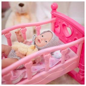 Woopie royal lalka bobas 36 cm w ubranku z misiem akcesoria do karmienia