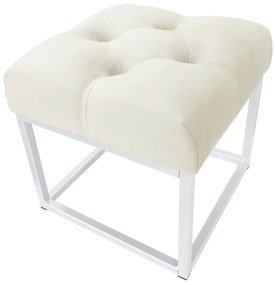 Pufa CHESTERFIELD LOFT ławka postawa biała MG50