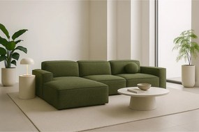 Narożnik w kształcie L Cursal, tkanina Artico, Moss, Lewy