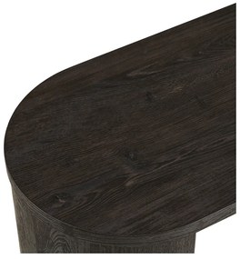 Ciemnobrązowa konsola w dekorze dębu 38x114 cm Bibione – House Nordic