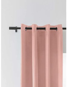 Zasłona zaciemniająca VELVET 140x250 cm, różowa Zawieszanie: Metalowe pierścienie