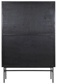 Czarna szafka z litego drewna mango 120x180 cm Abage – Light &amp; Living