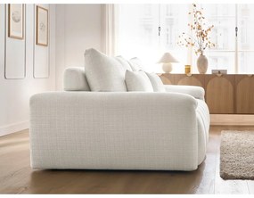 Biała sofa z tkaniny szenilowej 264 cm Ivane – Bobochic Paris