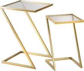 Zestaw Stolików Pomocniczych VKH562, Złoto, 40x40x60 cm, Kendra Home