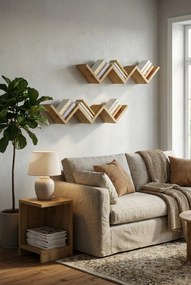 Zestaw dwóch półek ściennych dąb artisan L5-G27