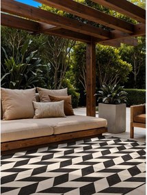 Czarny/kremowy dywan odpowiedni na zewnątrz 160x230 cm Haringey Terrick – Ted Baker