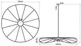 Czarna industrialna lampa wisząca druciana 140 cm - EX601-Eskolo