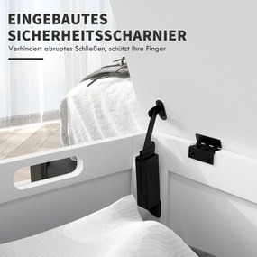 HOMCOM Pudełko do przechowywania zabawki, skrzynia MDF, 2 uchwyty, 81 x 40 x 46 cm, Biały