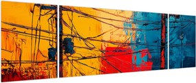 Obraz - Abstrakcyjne linie elektryczne (170x50 cm)