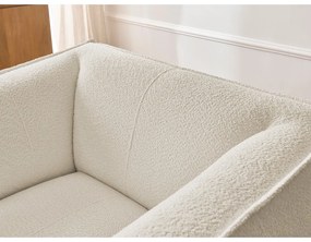 Beżowy fotel z materiału bouclé Giorgia – Bobochic Paris