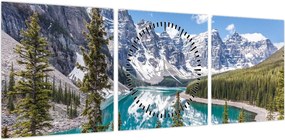 Obraz - Park Narodowy Banff (z zegarem) (90x30 cm)