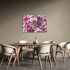Abstrakcyjny obraz kwiatów róży (70x50 cm)