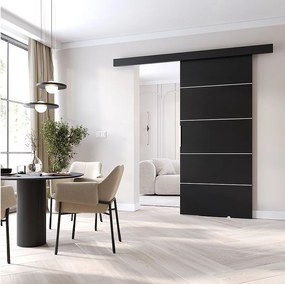 MINIO go for it, Drzwi przesuwne wewnętrzne CLEAN B 96 cm  w kolorze czarnym