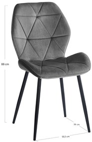 Krzeso Sesel Velvet z czarnymi nogami