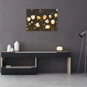 Obraz - Tulipany - abstrakcja (70x50 cm)