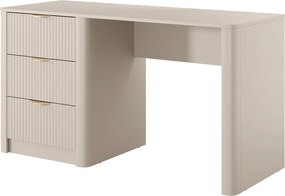 Biurko: beżowe, 140,4 x 55,1 x 76,4 cm