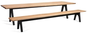 Czarno-naturalna ławka ogrodowa Pure – Diphano