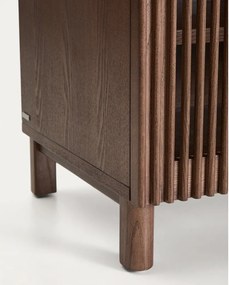 Ciemnobrązowa szafka pod TV w dekorze orzecha 180x49,5x42,5 cm Beyla – Kave Home