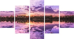 Obraz fioletowego nieba (125x70 cm)