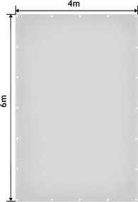 Plandeka ochronna biała 4x6 m 650g/m² z oczkami UV