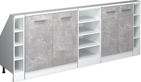 Szafka kuchenna na dach skośny beton 210x46x81.6 r-line