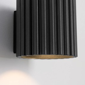 Kinkiet AURA czarny G9 ryflowany  SOLLUX  LIGHTING