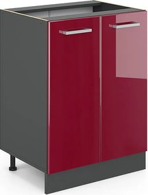 Szafki kuchenne czerwony połysk 60x46x81.6 r-line