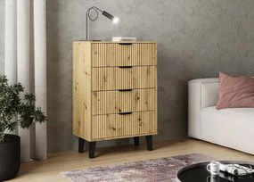 Stylowa komoda na nóżkach dąb artisan - Henex 5X