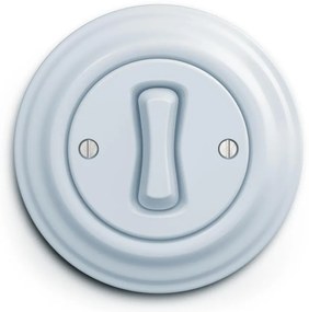 Kliklap - Retro przycisk z ramką, niebieski