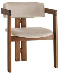 Krzesło do jadalni CO Beige and Walnut
