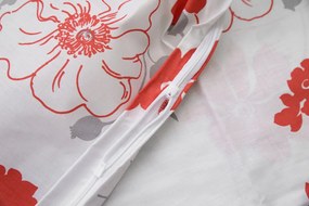 PrzytulneMieszkanie.pl PrzytulneMieszkanie.pl Pościel bawełniana ROUGE biało-czerwona Rozmiar pościeli: 70 x 90 cm | 140 x 200 cm