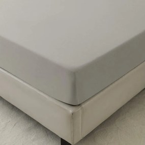 PrzytulneMieszkanie.pl Prześcieradło z mikrofibry MICROVELLE jasnoszare 90x200 cm