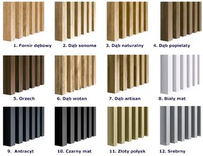 Lamele ścienne 12 szt. dąb sonoma T5-K43