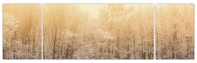 Obraz mroźnego lasu (170x50 cm)