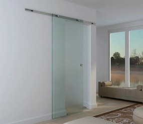 HOMCOM Drzwi Przesuwne Szklane Przezroczyste 1025 x 2050 mm Minimalistyczny Styl do Domu | Aosom PL