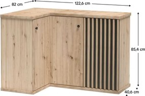 Szafka narożna KOLI C-12, dąb artisan