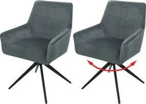 Krzesło do jadalni MCW-L91 (zestaw 2 sztuk),  ciemnoszary