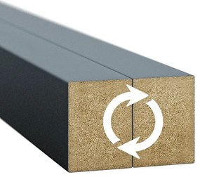 Lamele ścienne 12 szt. antracyt S0-B35